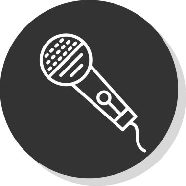 mikrofon simgesi vektör illüstrasyonu