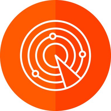 Radar modern simgesinin vektör illüstrasyonu              