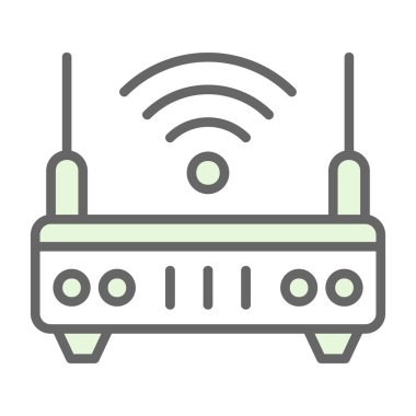 wifi internet yönlendirici vektör çizimi 