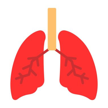 akciğerler web simgesi basit illüstrasyon 