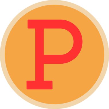 Bir p harfinin vektör illüstrasyonu