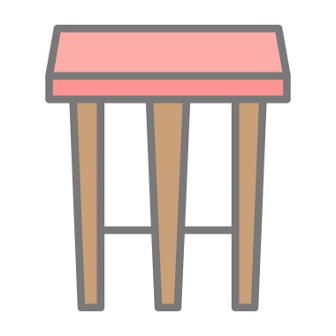 Masa. Web simgesi basit illüstrasyon