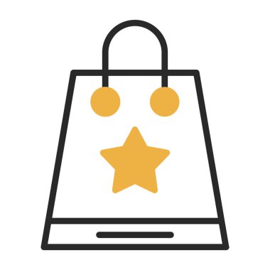 Alışveriş poşeti simgesi, vektör illüstrasyonu