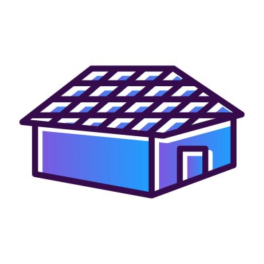 Ev ikonu vektörü. İnce çizgi işareti. İzole edilmiş kontür sembolü gösterimi