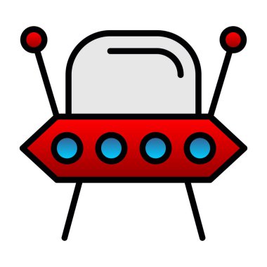 uzay gemisi kapsülü ikon vektör çizimi