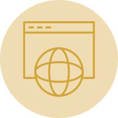 Web sitesi vektör simgesi, özet çizimi 