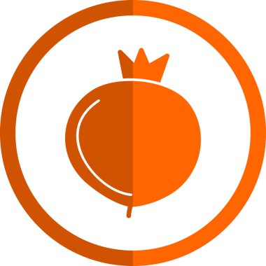 Nar meyve simgesinin vektör illüstrasyonu