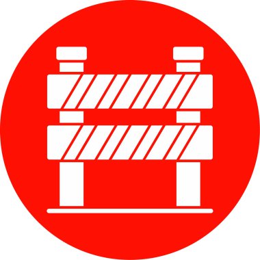 bariyer simgesi basit illüstrasyon