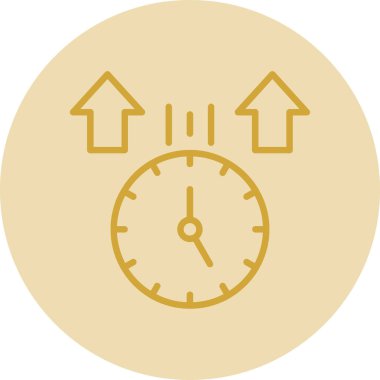 Zaman doldu. Web simgesi basit illüstrasyon