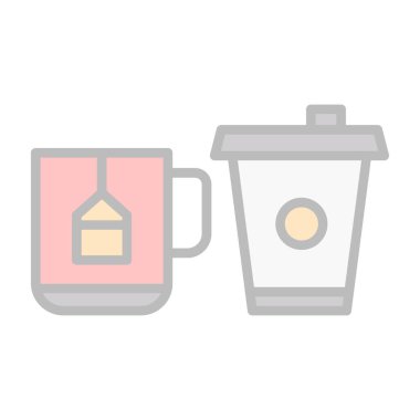 Kahve fincanı vektör tasarımlı.