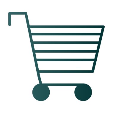 Alışveriş arabası simgesi, vektör illüstrasyonu 