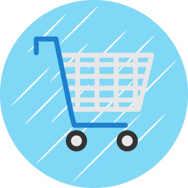 Alışveriş arabası ikonu. vektör illüstrasyonu                     