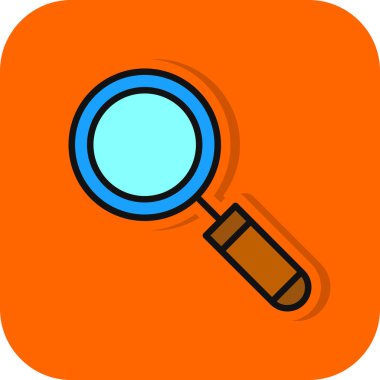 Büyütme cam simgesi vektör illüstrasyonu 