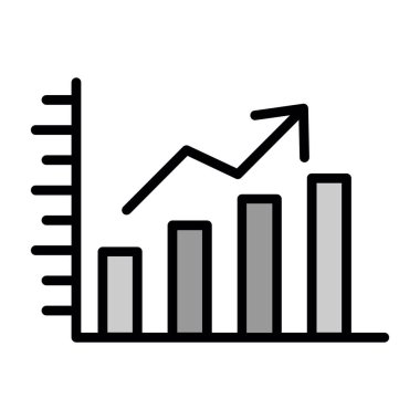 iş grafiği simgesi, vektör illüstrasyonu basit tasarım