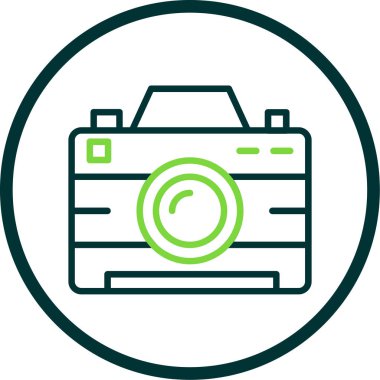 Fotoğraf makinası. Web simgesi basit illüstrasyon