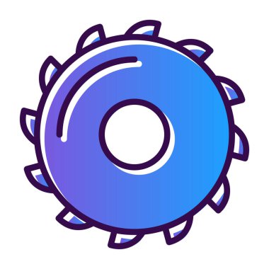 Modern Testere Bıçağı simgesinin vektör çizimi                         