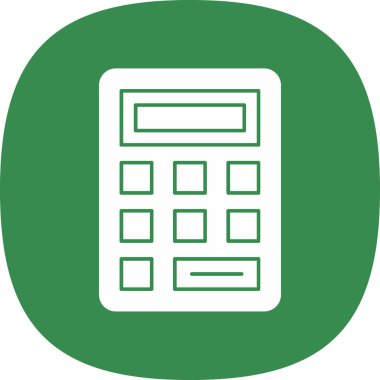 Basit Hesaplayıcı Simgesi, vektör illüstrasyonu