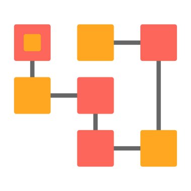 veri akışı renk simgesi, vektör illüstrasyonu