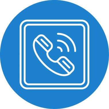 - Telefon. Web simgesi basit illüstrasyon 