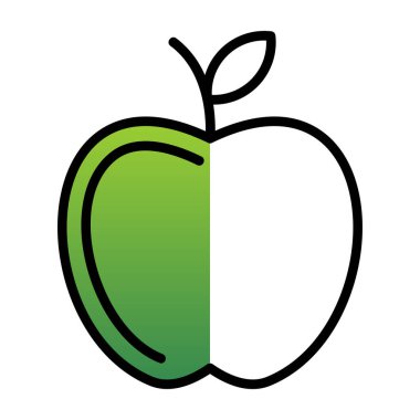 Elma. Web simgesi basit illüstrasyon