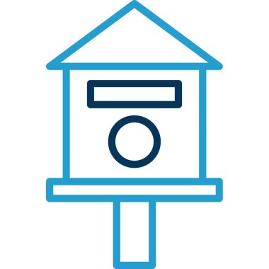 kuş evi simgesi vektör illüstrasyonu