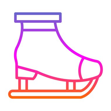 Buz pateni ikonu. Basit vektör illüstrasyonu