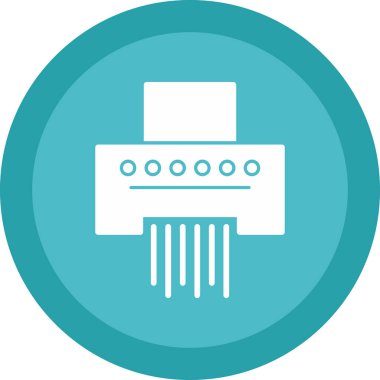 Kağıt Öğütücü düz simgesi, vektör illüstrasyonu 