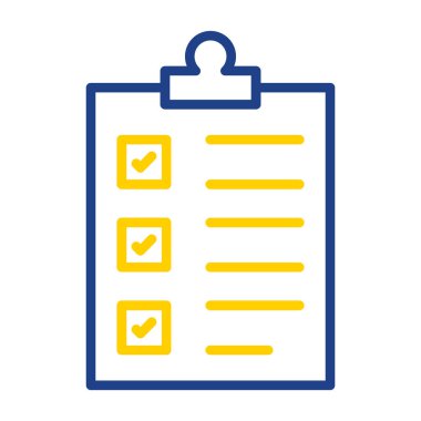 Kontrol listesi simgesi vektör illüstrasyonu