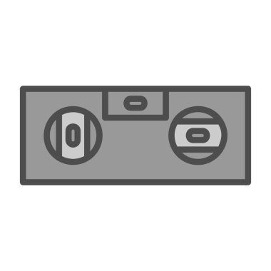 kaset simgesi vektör illüstrasyonu