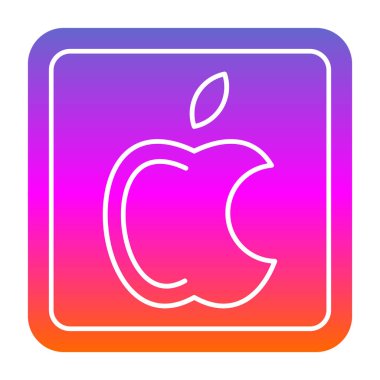 Elma logosu. Web simgesi basit illüstrasyon 