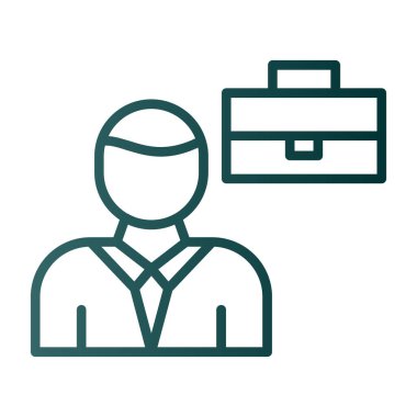 İş ve finans simgesi çantasının vektör illüstrasyonu