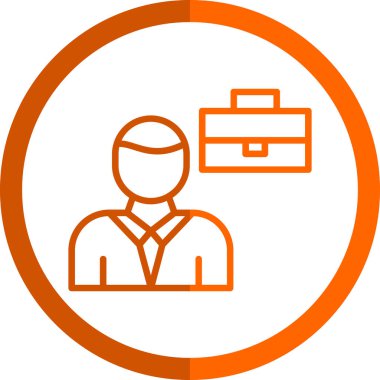 İş insanları simgesinin vektör illüstrasyonu