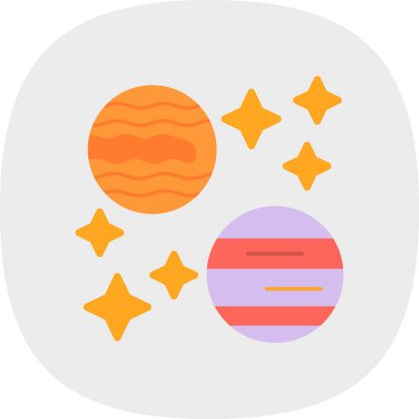 Gezegen galaksisi simgesi düz biçimdedir