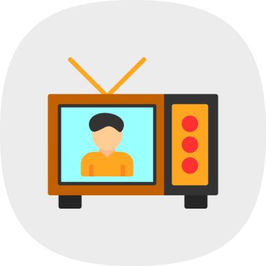  Tv Web simgesi, vektör illüstrasyonunu göster 