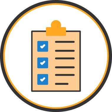 Kontrol listesi simgesi vektör illüstrasyonu