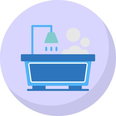 Banyo. Web simgesi basit illüstrasyon