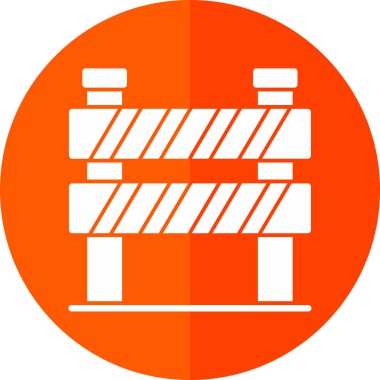 bariyer simgesi basit illüstrasyon