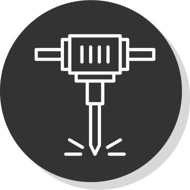 vector illustration of modern drill icon