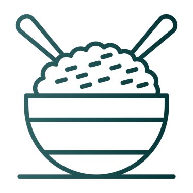 Aromatik pirinç ağ simgesi. Basit tasarım beyaza izole edilmiş. 