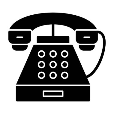 Telefon web simgesi basit illüstrasyon 