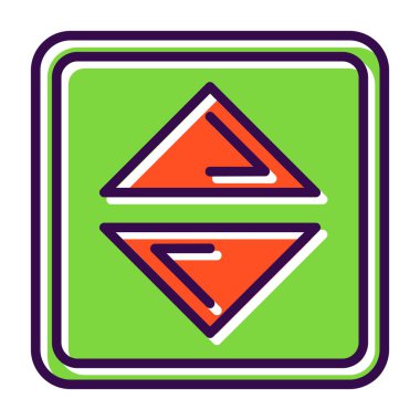 Tek bir simgenin vektör illüstrasyonu