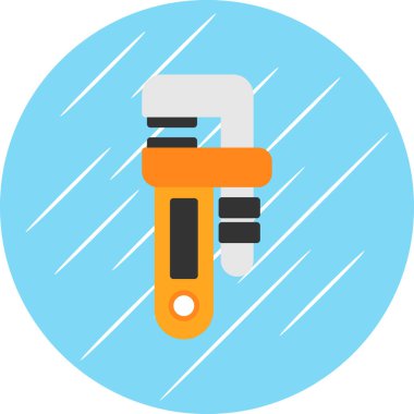 Basit Boru Anahtarı simgesi, vektör illüstrasyonu