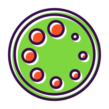 Dairesel bir yuvarlak simgenin vektör illüstrasyonu