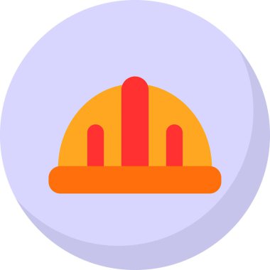 İnşaat kaskı. Web simgesi basit illüstrasyon 