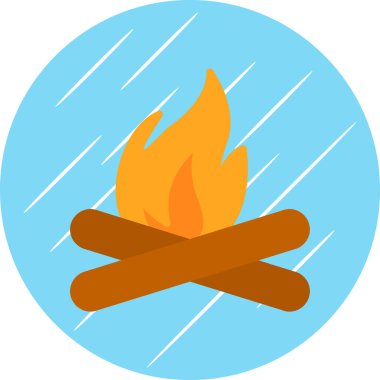 Şenlik ateşi. Web simgesi basit tasarım