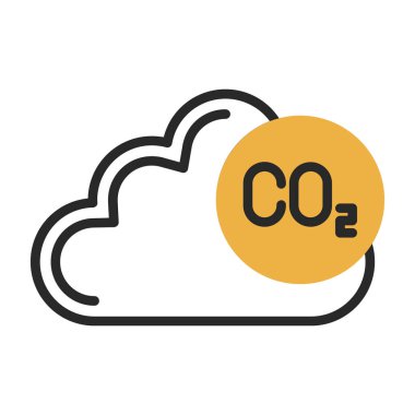 karbondioksit co-2 simge vektörü