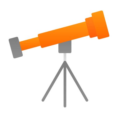 Basit Teleskop simgesi, vektör illüstrasyonu