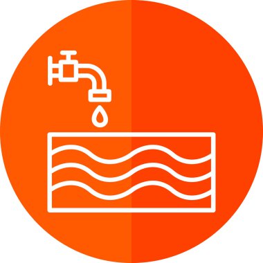 Bir benzin istasyonu simgesinin vektör illüstrasyonu