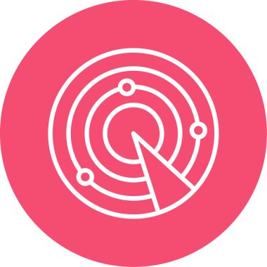 Radar modern simgesinin vektör illüstrasyonu              