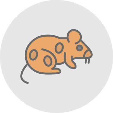 Sıçan! Web simgesi basit illüstrasyon 